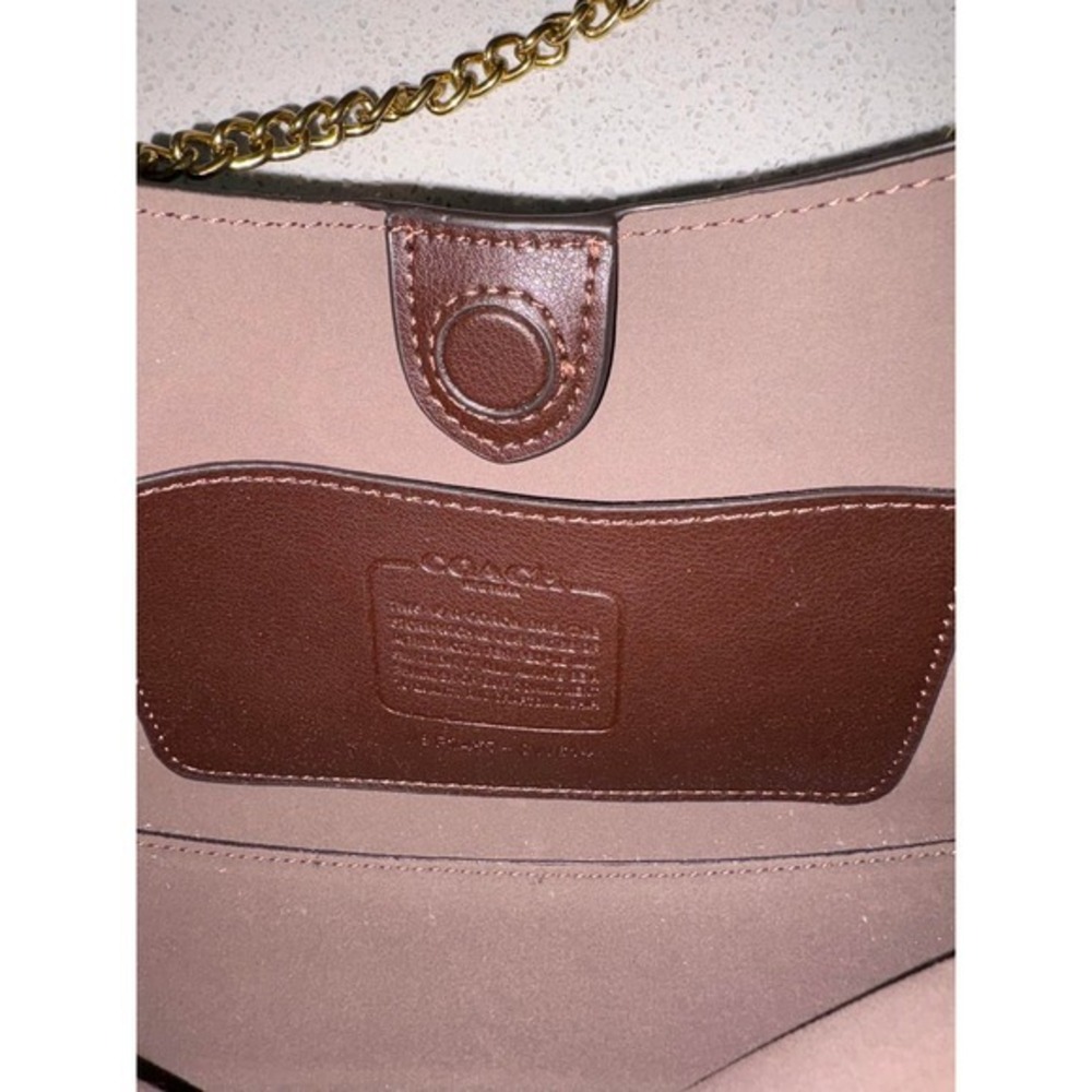 Coach Brooklyn 23 Chain Shoulder Bag Maple Authentic Preppy Minimalist Old Money - Picture 13 of 15